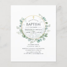 Aquarela Geométrica Eucalyptus Baptism