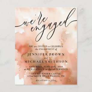 Flyer Aquarela Tom Terra Rosa Dourado