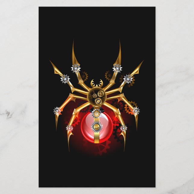 Flyer Aranha-do-galo em preto (Frente)