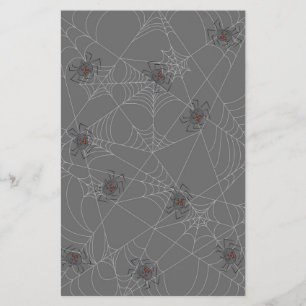 Flyer Aranhas do Dia das Bruxas e abóboras