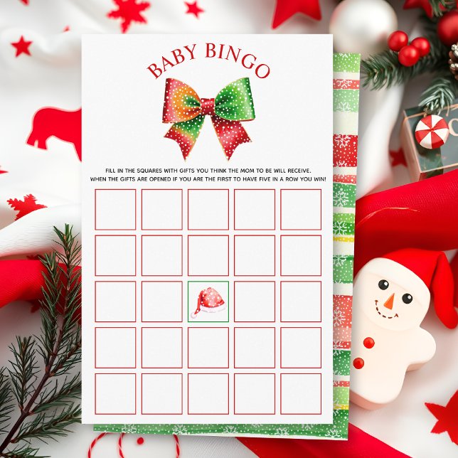 Flyer Arco de chuveiro Santa Baby, jogo de Bingo de chap (Criador carregado)