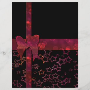 Flyer Arco de relâmpagos vermelhos e estrelas a preto