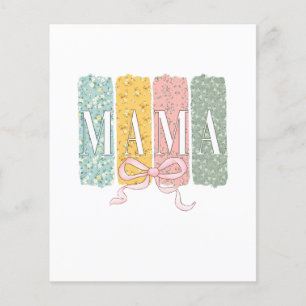 Flyer Arco engraçado Coquette Mama Flores Dia da Mãe
