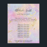 Flyer arco-íris abstrato pastel<br><div class="desc">folheto de maquiagem profissional do salão de beleza</div>