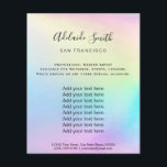 Flyer arco-íris pastel<br><div class="desc">folheto de maquiagem profissional do salão de beleza</div>