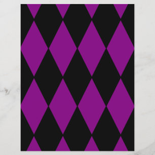 Flyer arlequim preto roxo