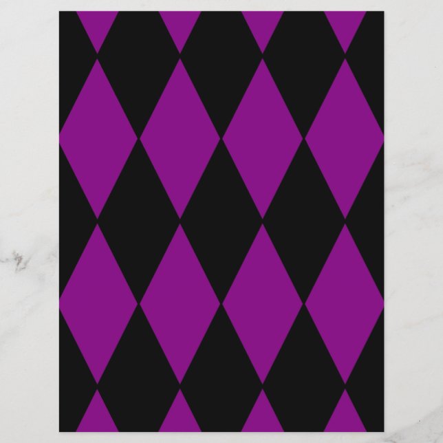 Flyer arlequim preto roxo (Frente)