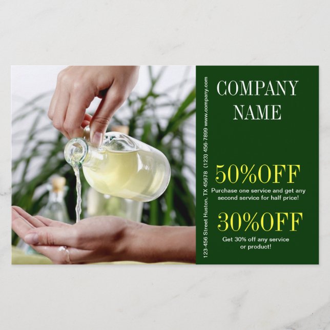 Flyer AromaTherato Bela Essencial de Óleo Massagem SPA (Frente)