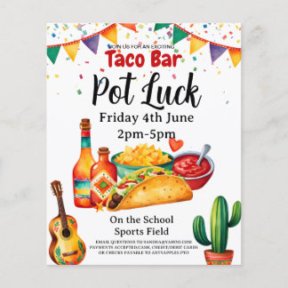 Flyer arrecadação de fundos do Partido do Pote do taco