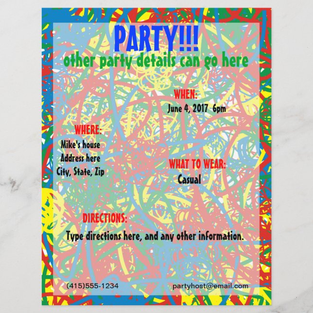 Flyer Arremesso multicolorido de salpicos quentes (Frente)