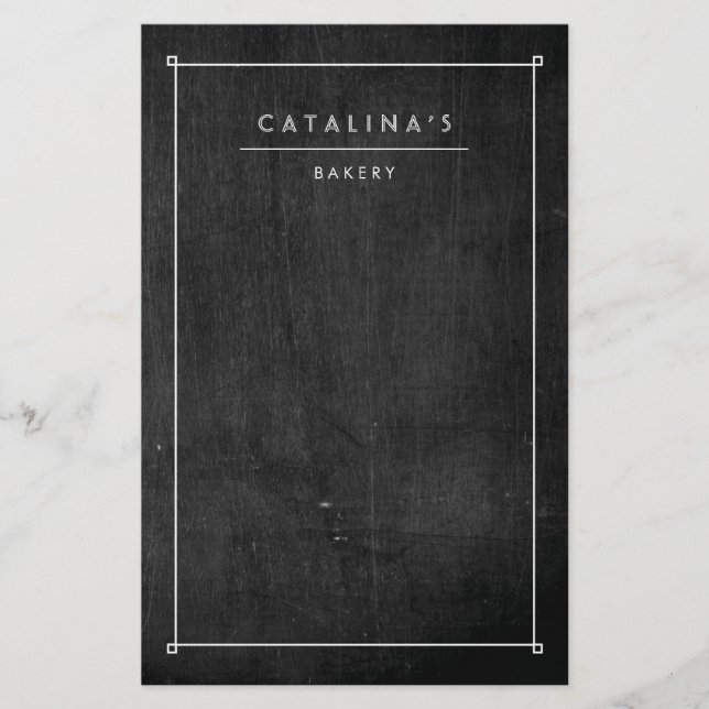 Flyer Art Deco Texto sobre Madeira Negra (Frente)