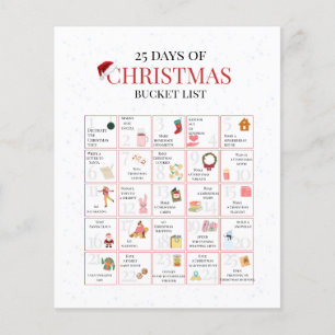 Flyer Arte da Lista de Tarefas dos 25 Dias de Natal