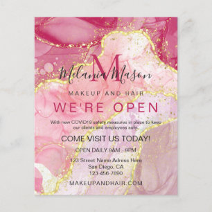 Flyer Arte de Tinta de Álcool a Álcool com Cor de Águ