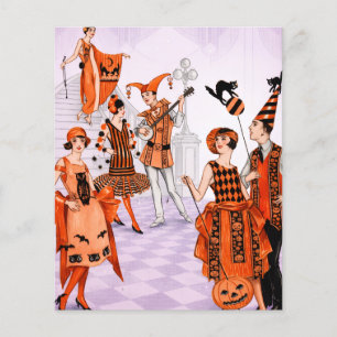 Flyer Arte Deco Vintage de Halloween dos anos 1920 