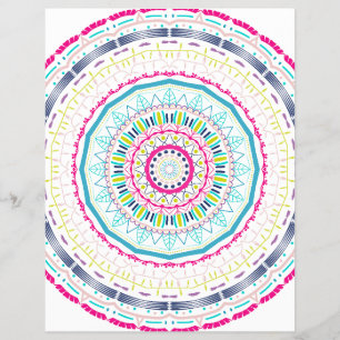 Flyer Arte Vibrante e Colorida de Mandala