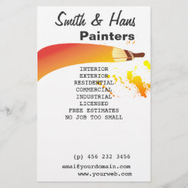 Flyer Artista Colorido do Pintor de Casa