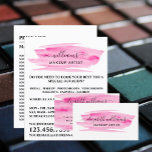 Flyer Artista de Maquiagem de Brushaft Cor-de-Água Rosa<br><div class="desc">Manuscrito Folhetos De Anúncios De Publicidade Artista Com Cor-De-Água Cor Rosa-De-Vidro-Cor-De-Água Na Loja De Cartão de visita.</div>