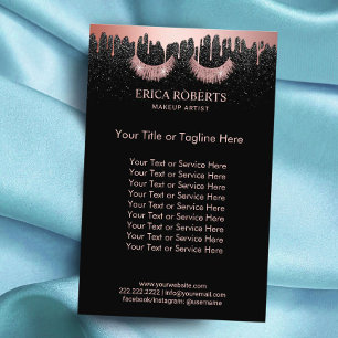 Flyer Artista de Maquiagem de Cílios Rose Gold Dripping 