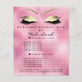Flyer Artista de Maquiagem Salão de Beleza Dourado Brilh