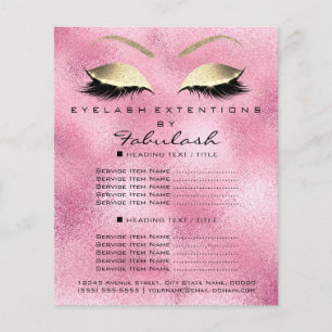 Flyer Artista de Maquiagem Salão de Beleza Dourado Brilh