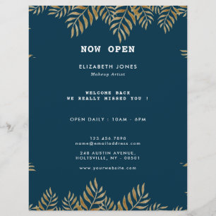 Flyer Artista de Maquiagem Tropical Elegante