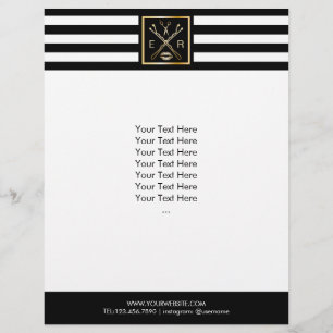 Flyer Artista Makeup Hair Stylist Modern Stripes Salon