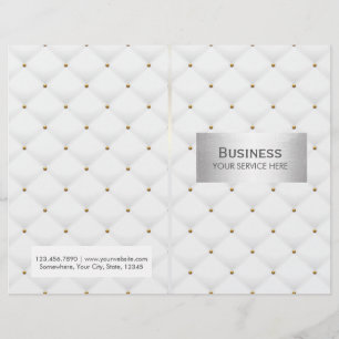 Flyer Artista Makeup Salon Spa Luxury Quilted Bi-Fold