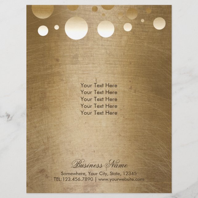 Flyer Artista Moderno e Dourado Confetti Pontos Grunge (Frente)