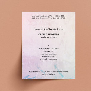 Flyer Artista Simples de Maquiagem de Pastel