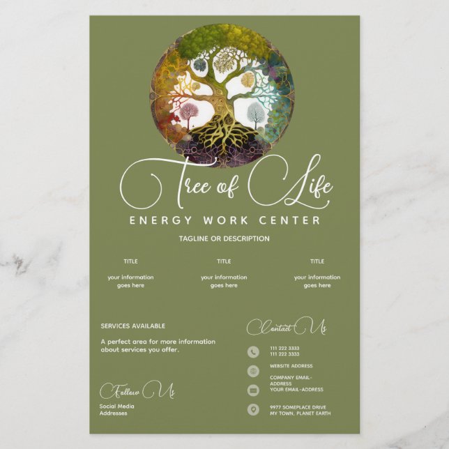 Flyer Árvore da Vida | Estações (Frente)