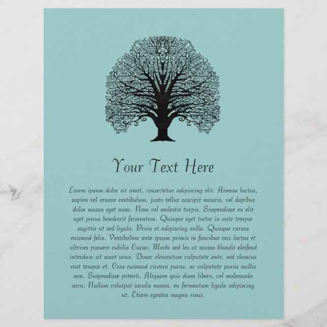 Flyer Árvore de espiral preta (Frente)