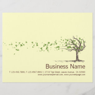 Flyer Árvore do vento do zen com insecto das folhas