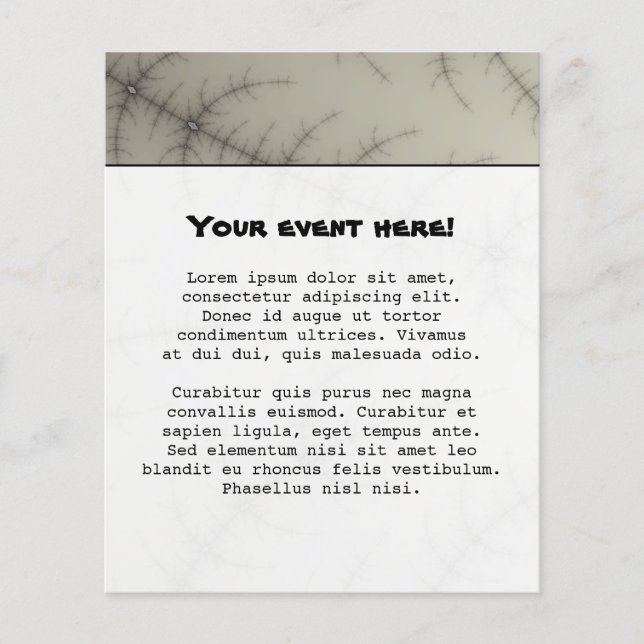 Flyer Árvores de inverno Fractais (Frente)