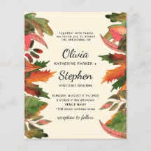 As folhas caem. Autumn graceful Botanical Wedding 