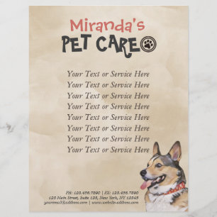 Flyer Assento da preparação dos cuidados dos animais d