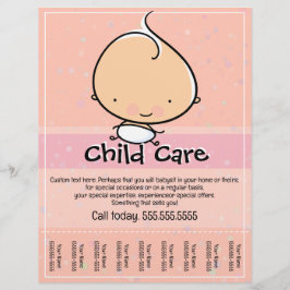Flyer Assistência à Criança. Babysitting.folheto tearshe