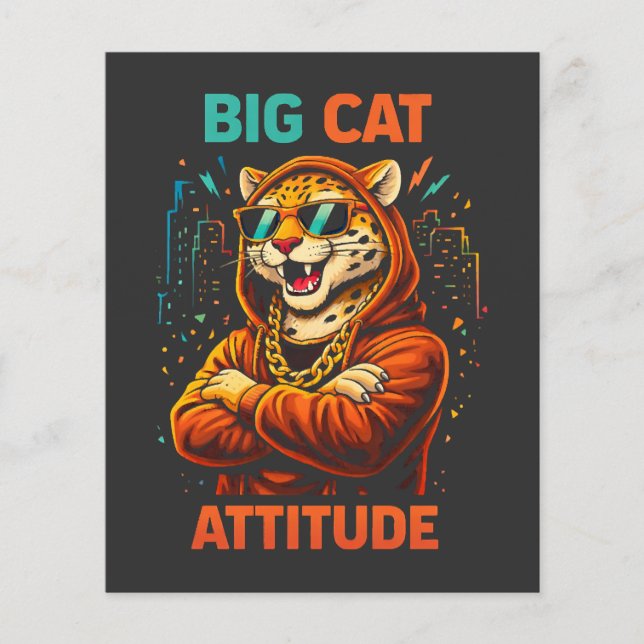 Flyer Atitude de Gato Grande (Frente)