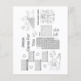 Flyer Atividades de bíblia Imprimíveis para laminar como