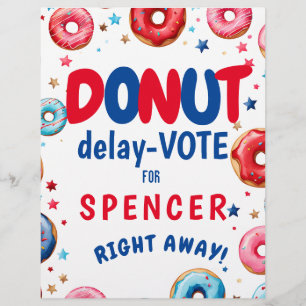 Flyer Atraso Rosquinha Delicioso: Votação" Eleição color