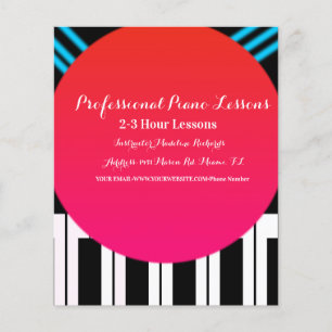 Flyer Aula de Piano Professor de Teclado Musical