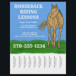 Flyer Aulas de Cavalo, Embarcação de Cavalos<br><div class="desc">Promover a sua atividade relacionada com cavalos. Quer você esteja procurando ingressar em novos clientes para aulas de equitação, promovendo seu negócio de embarque em cavalos ou outros serviços relacionados a cavalos, este folheto é perfeito para promover seu negócio no compro de café e no conselho de boletins comunitários. O...</div>