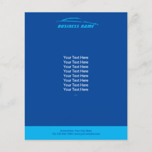 Flyer Auto automotriz azul moderno de detalhe do reparo