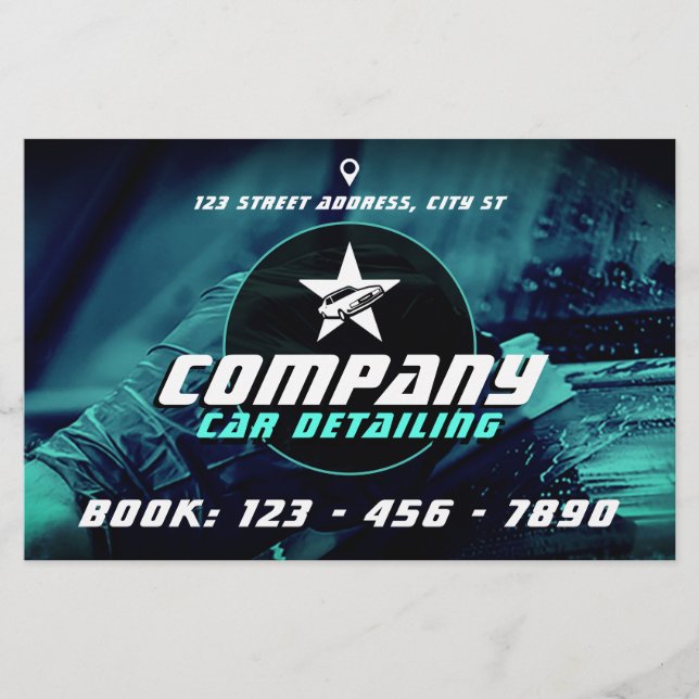 Flyer Automóvel profissional moderno com detalhes do Fly (Frente)