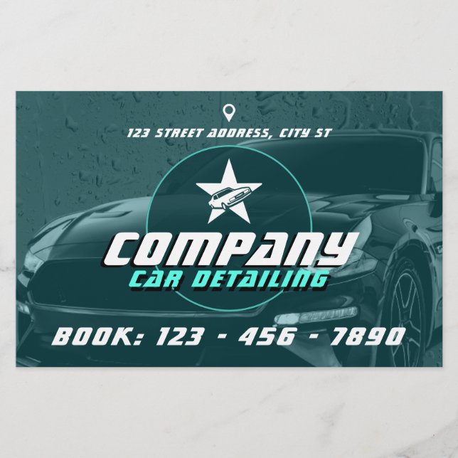 Flyer Automóvel profissional moderno com detalhes do Fly (Frente)