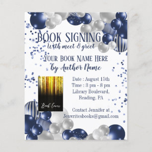 Flyer Autor de Balão de Assinatura de Livro