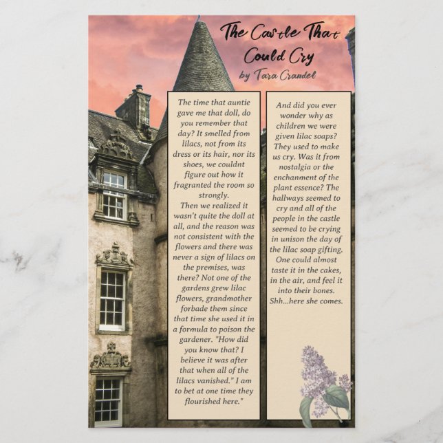 Flyer Autor Promocional Bite Story (Senha) (Frente)