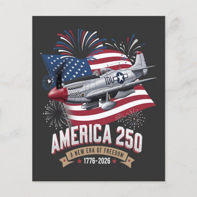 Flyer Avião do 250º Aniversário da América (Frente)