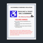 Flyer Aviso de Espaço de Estacionamento Desativado<br><div class="desc">Isto é apenas um panfleto de violação para ficar nas janelas de carros estacionados ilegalmente. Maneira muito educada e respeitosa de deixar as pessoas saberem que estão estacionadas num espaço deficiente.</div>