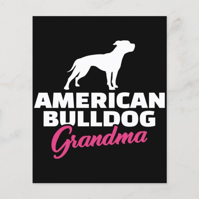 Flyer Avó Buldogue Americano | Buldogue Lover (Frente)