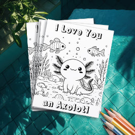 Flyer Axolotl | Página de Coloração da Criança